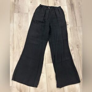 Flax black flare leg pant